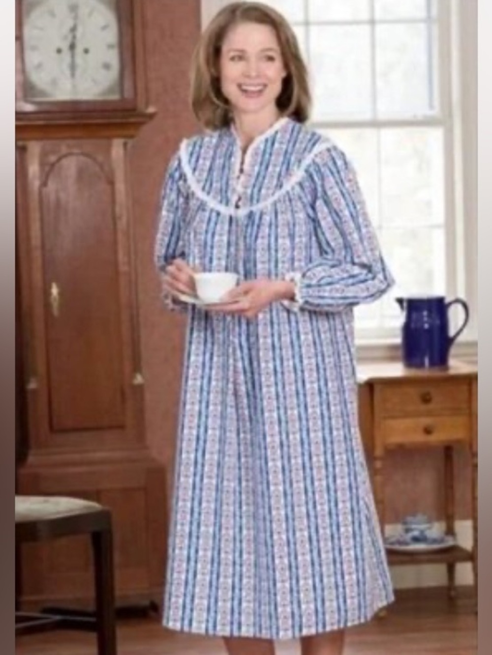 Vintage Cotton Lanz of Salzburg Flannel Nightgown - Picture 5 of 12